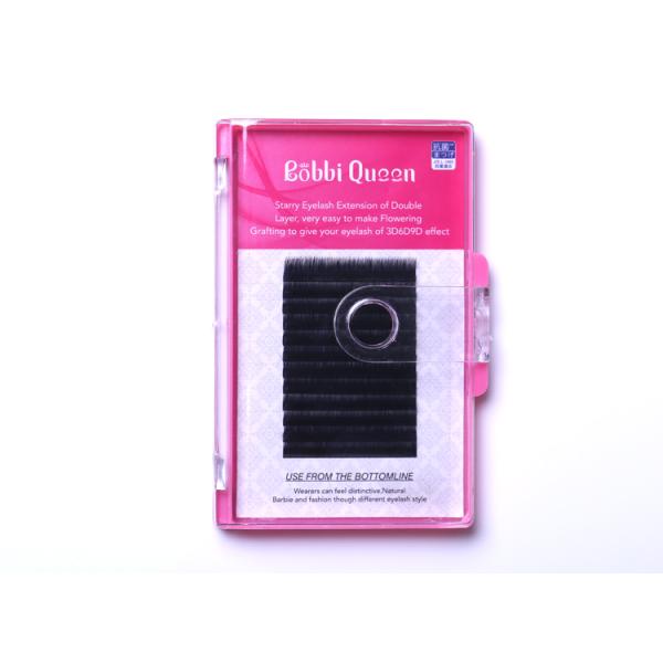 Double Layer 0.7 Faux Mink Eyelash Extensions , Soft 3D Individual Lashes