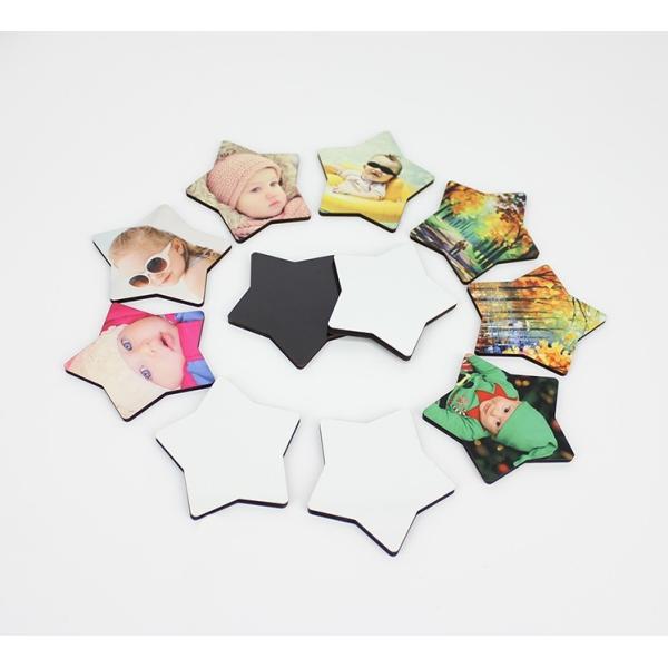 Top Rated Star Shape 60x57mm Sublimation Blank Refrigerator Stickers for Decoration