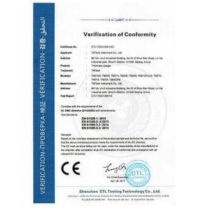 TMTeck Instrument Co., Ltd Certifications