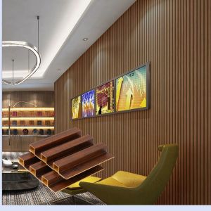 Nano PVC Wood Effect Indoor Fluted Wall Panel for Moisture-Proof Interior