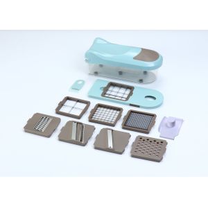 2 In 1 LFGB Kitchen Vegetable Chopper Shule With 8 Detachable Blades