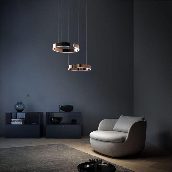 Modern Simple LED Chandelier Ring Living Room Bedroom Dining Room Cicle Staircase Chandelier(WH-MI-290)