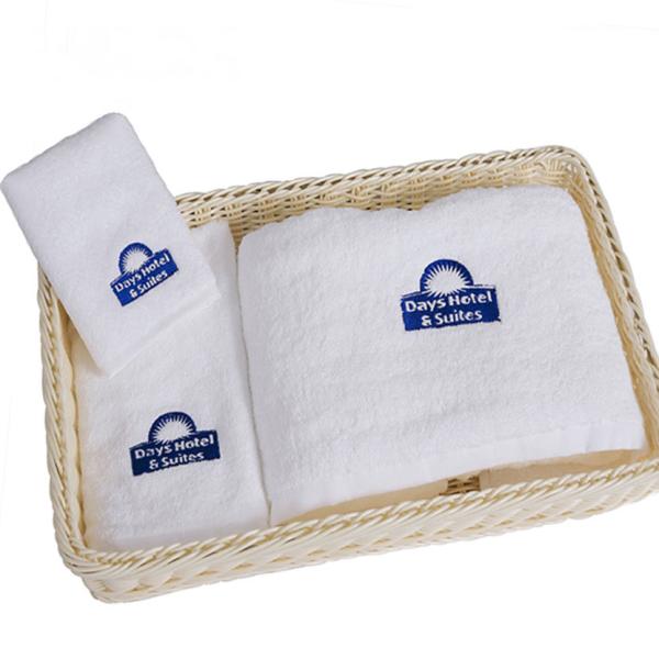 Delivery Time 7-15 Days Custom Logo 100% Cotton White Hotel Towels for Bathroom