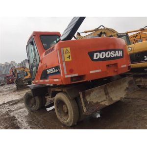 secondhand KORES Good condition DH150W-7/dh130w-5 wheel excavator/secondhand