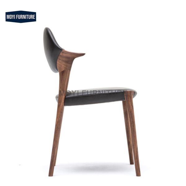 Home Furniture Wabi Sabi Style Italian Modern Solid Wood Dining Chair Cafe Chair With Comfortable Wooden Armrests