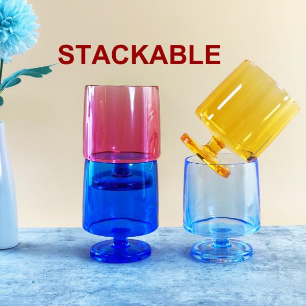 Quality Stackable Dishwasher Safe Bulk Plastic Champagne Flutes Party Event Square Cups wholesale