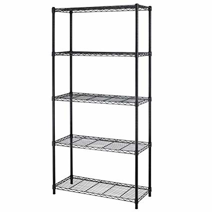 Quality Black 5 - Layers Commercial Wire Shelving Unit For Healthcare Product Storage wholesale