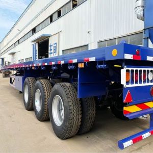 3 And 4axel 40ft 50ft 60ft Container Flatbed Trailer Tanzania Used Flatbed Semi