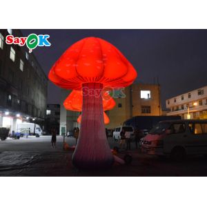 Red Giant Inflatable Mushroom Model For Wonderland Party Event Decoration