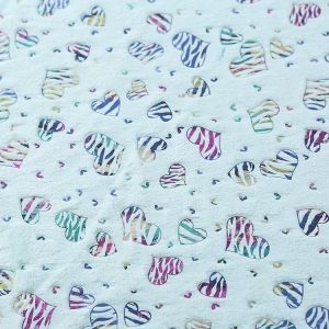 China Product Multi-Colors Design Polyester Material Foil Print Plush Velvet