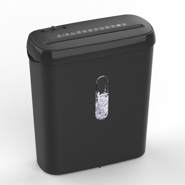 S616B 5 Sheets Strip Cut Paper Shredder Machine WITH 8L Mini Basket Bin For Home