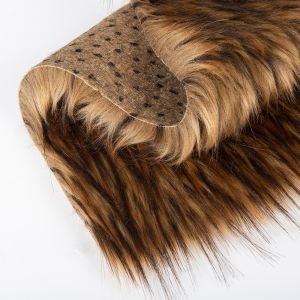 Polyester Back Material High Density 1100g/m Faux Fur Fabric for Garments