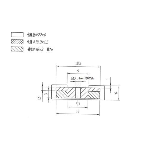Rubber Coated Neodymium Pot Magnets For Magnetic LED Ceil Panel Light