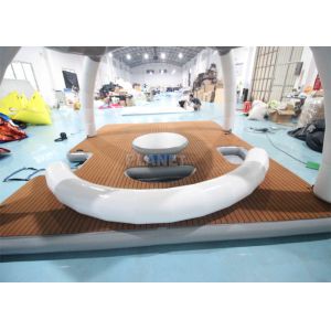 Inflatable Water Floating Mat Island With Roof Tent Inflatable Aqua Banas Water
