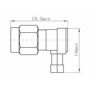 Male Right Angle Stainless Steel K 2.92mm RF Coaxial Connector for CXN3506