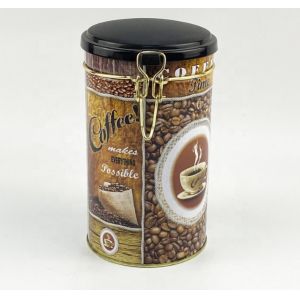 Customized Screw On Lid Coffee Tin Can With Eco Friendly Polishing