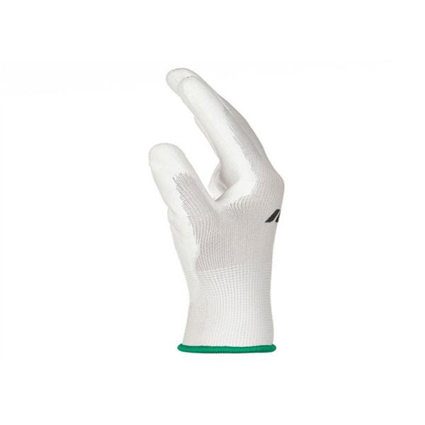 White PU Coated Gloves Seamless Shell 7 / 8 / 9 Inch Apply To Metal Working