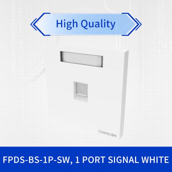Quality British Standard Single Port Faceplate with UL 94 V-0 Flame Retardant Signal White Finish and Sliding Dust Cover wholesale