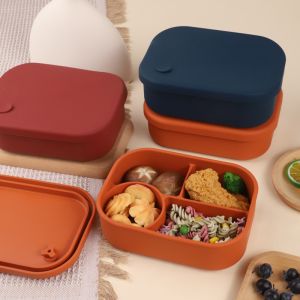 Silicone Lunch Box Microwave Freezer And Dishwasher Safe Food Container With