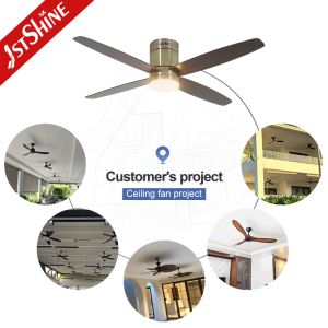 1stshine Antique Brass Color LED Ceiling Fan with Remote Vintage Style and