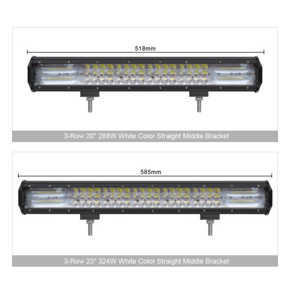 5D Projector Led Bar Light For 4x4 Off road Trucks Boat SUV ATV UTV Strobe Driving Work Bar Lights White & Amber