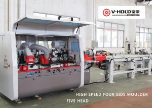 Woodworking 5 Head Moulder Machine Automatic Feeding System Shock Resistance