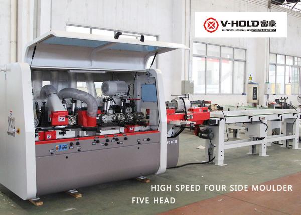 Quality Woodworking 5 Head Moulder Machine Automatic Feeding System Shock Resistance wholesale