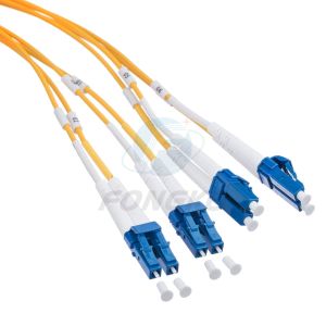 Singlemode 8 Core MPO APC (Female) to LC UPC Duplex Harness Fiber Optic Patch