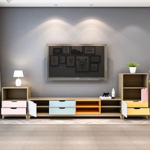 Multi - Function Melamine Particle Board TV Stand Home Living Room Furniture