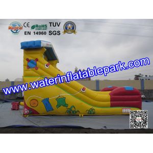 Yellow Super Fun Hire Inflatable Slide With family theme parks