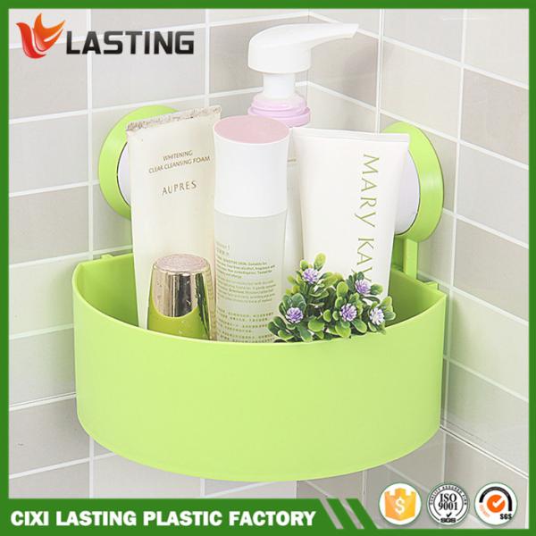 Bathroom Triangle Plastic Corner Basket With Wall Mounted Suction Cup