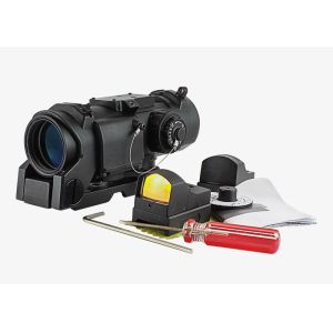 China Metal 4 X3 2F Air Riflescope Tactical Hunting Scope Red Illuminated With Detachable Mini Red Dot Sight on sale