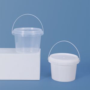500ml Plastic Food Bucket With Handle for Liquid Honey Yogurt Popcorn Packing