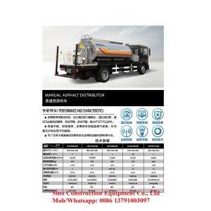 China 8m3 Bitumen Distributor Asphalt Spraying Tank Truck Howo 290hp 4x2 on sale