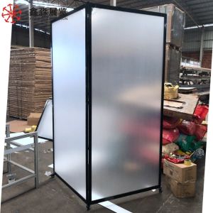 Aluminum Frame Acrylic Partition Screen Mobile Restaurant Clear Polycarbonate