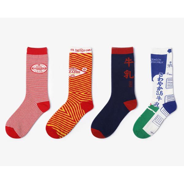 Trendy Funny Women's Novelty Socks Knitted Technics With Cotton / Polyester Material