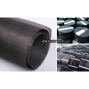 Black Woven Wire Mesh Cloth For Rubber Plastic Industry 40 Mesh 60 Mesh 80 Mesh