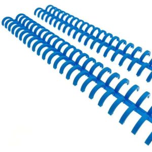 Blue ABS PP Plastic Ring Spiral Plastic Binding Clip For Folder Notebook