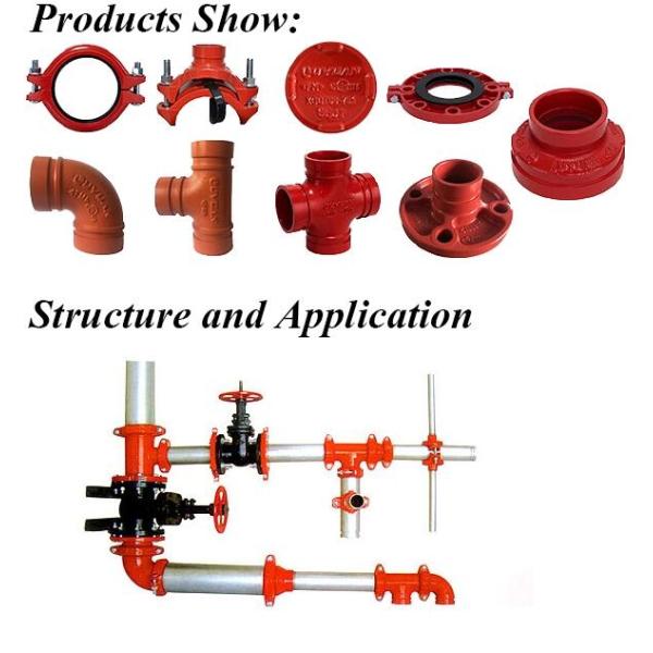 Casting Rigid Grooved Pipe Fittings Fire Resistant FM / UL Approved