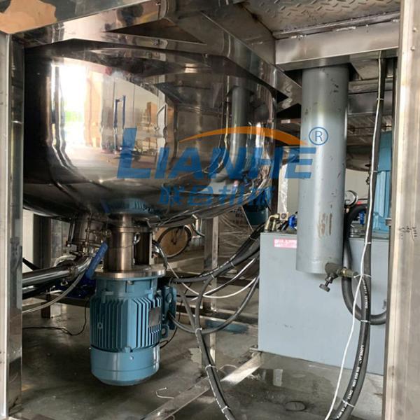 TUV High Viscosity Vacuum Emulsifier Mixer 1 Ton Electric Heating