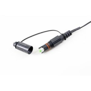 FTTA Optitap H Connector Compatible IP67 Mini IP SC Drop Wire Patch Cable Black