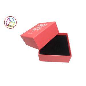Red Personalized Jewelry Gift Boxes Drawer Shape Recyclable Feature