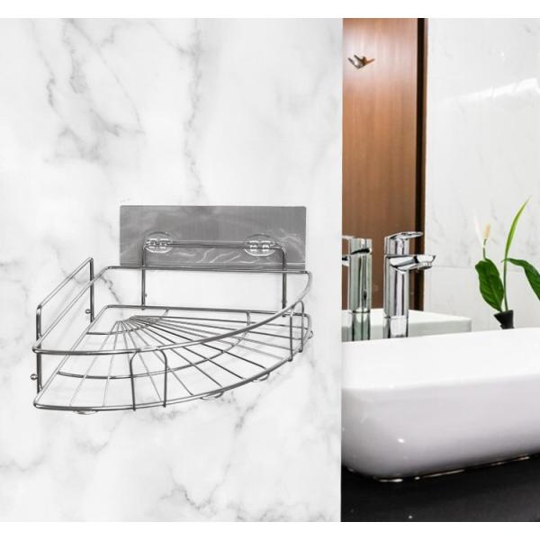 Quality WGO Corner Shower Caddy Suction 30cm Wide ISO 9001 Corner Shower Storage wholesale