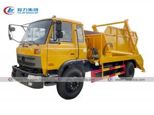 Cheap 10 Ton 4x2 Pull Arm Skip Loader Garbage Truck With Cummins Engine for sale