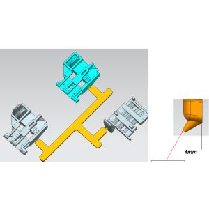 Multi Cavity Two Shot Injection Molding for Electronic PC Plastic Switch Adaptor