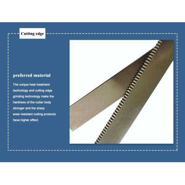 Food Processing Machine Teeth Hss Cutting Blade , Zig Zag Paper Cutter