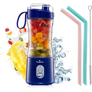 Compact and Portable Blender with Six Blades for Grinding Blending and More