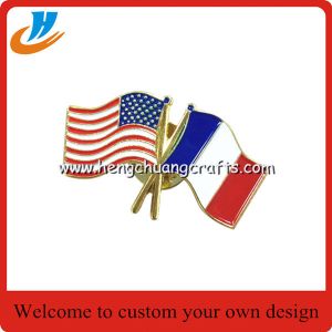 Soft enamel pins,flag lapel pin badge wholesale/Offset Printed pins custom