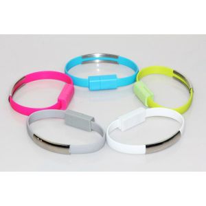 20cm Wrist Band USB cable line, Micro 5 pin USB Data Charging line for Iphone
