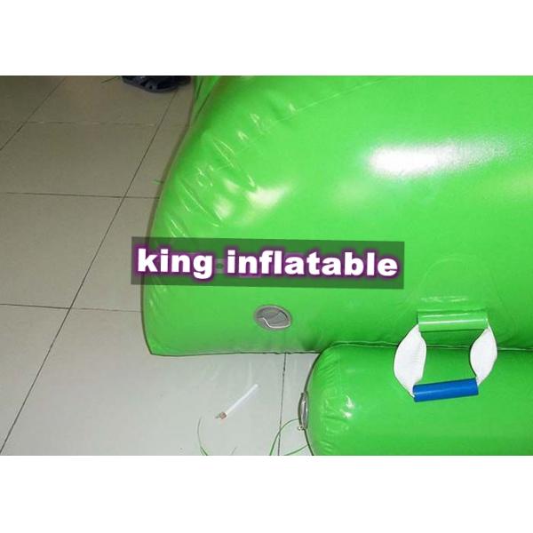 Mini Iceberg Inflatable Water Parks With Slide 4m x 3m Green PVC Tarpaulin